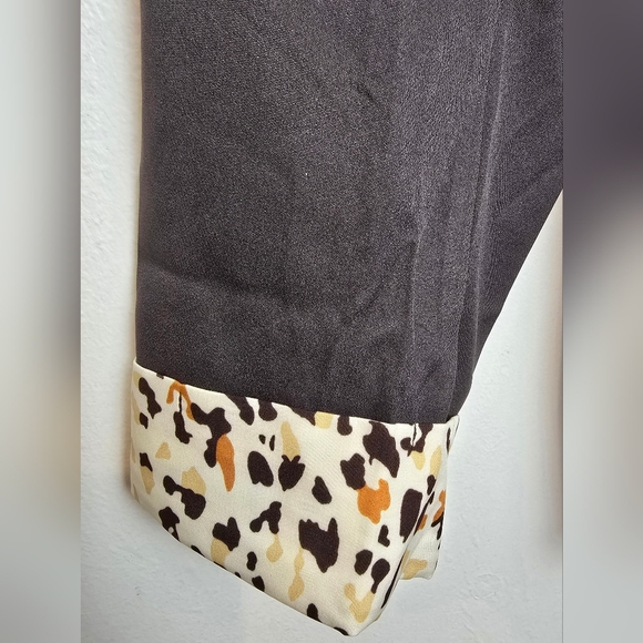 Womens Brown Dress Jacket with Animal Print Accents Boomchic Size 22-24 - Picture 10 of 11